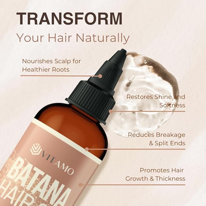Premium Batana oil for Hair Growth |100% Raw Elaeis Oleifera for Natural Scalp Care | Dr Sebi Hair Shine treatment for Men & Women | Natural Cold Pressed Extraction Method | Liquid Formula