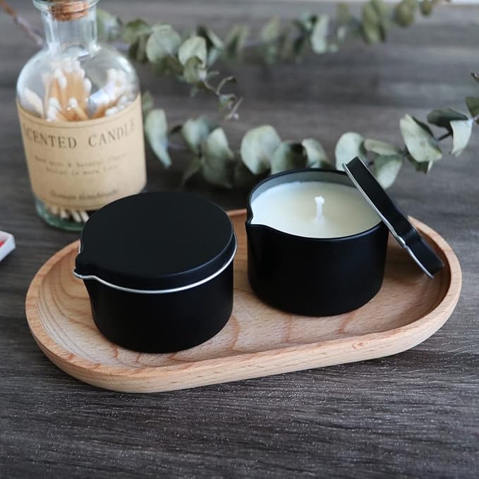 Organic Massage Candle for Couples, Home Scented Body Relaxing SPA Candles Luxury Gift Set Pack 4-9.4OZ(2.35OZ*4)-Tahiti,Blueberry Cake,Coffee Vodka,Caramel Whisky