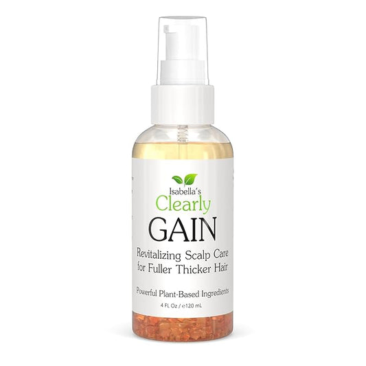 Clearly GAIN, Hair Growth Oil and Thickening Scalp Treatment for Men and Women | Natural Herbal Serum with Castor, Jojoba, Clary Sage, Rosemary, Nettle for Hair Loss, Alopecia, Thinning Hair