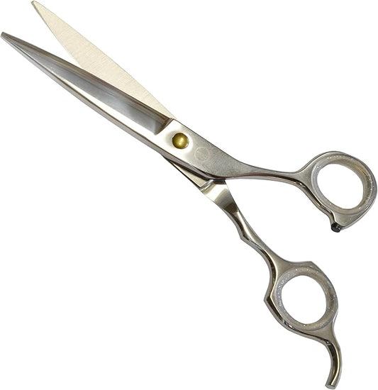 ANDUSTRIAL - Professional Hair Cutting Scissors/Shears For Men/Women/Home/Salon - Premium High Carbon Steel Quality - Smooth And Sharp - 7 Inch, Silver