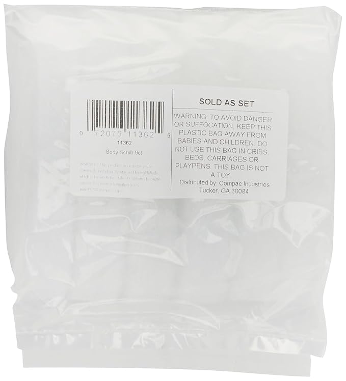 HartFelt Bath Sponges for Shower | Oval Body Wash Scrubber for Exfoliating Skin | Clean and Refresh Body, Back & Arms | Chemical-Free Body Sponge | Made in USA - Pack of 6