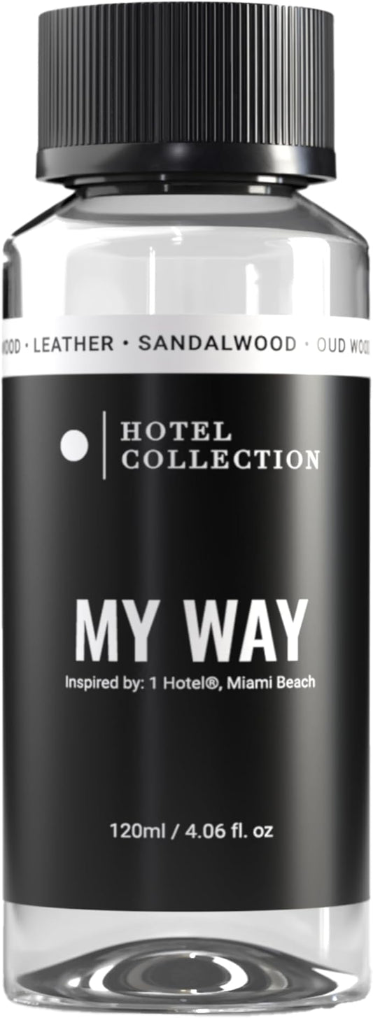 Hotel Collection Diffuser Oil - My Way - Aromatherapy Essential Fragrance Oil - Sandalwood, Warm Virginia Cedar & Beautiful Iris - 120ML 4.1 Fl oz