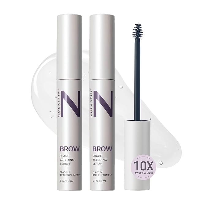 NULASTIN Shape Altering Eyebrow Serum - Brow Serum to Shape & Define - Improves the Appearance of Sparse Eyebrows for a Fuller Look - Enriched with Hair-Strengthening Ingredients (2 Count)