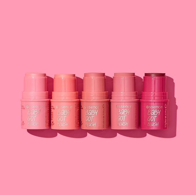 essence | Baby Got Blush Stick | Easy to Apply & Blend Pigmented Cream Blush Stick | Vegan & Cruelty Free | Free From Gluten, Parabens, Preservatives, & Microplastic Particles (40 | Sweets & Roses)