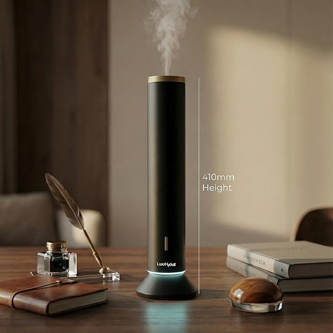 New Upgraded Waterless Scent Oil Nebulizer – Smart App & Remote Control, Covers Up to 4000 Sq Ft, Quiet Aroma Diffuser for Home, Hotel & Office, Up to 20H Runtime, 360° Light & Timer