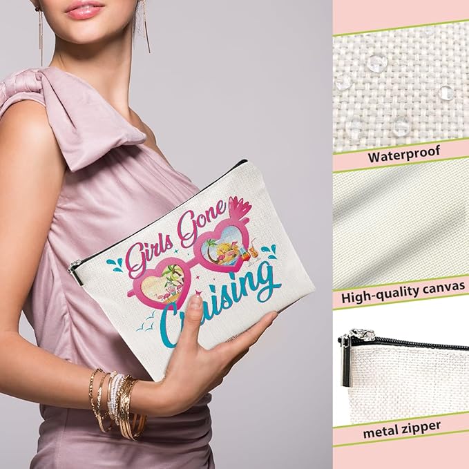 1 Pcs 3 Pcs 4 Pcs Makeup Bag, Girls Trip Gifts Favors Girls Weekend Gifts, Friendship Gifts for Women Bestie Bride