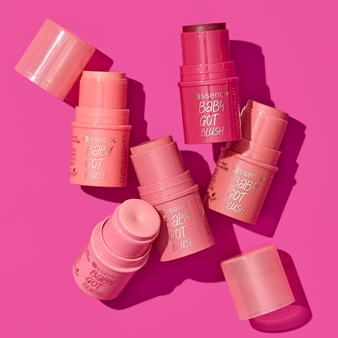 essence | Baby Got Blush Stick | Easy to Apply & Blend Pigmented Cream Blush Stick | Vegan & Cruelty Free | Free From Gluten, Parabens, Preservatives, & Microplastic Particles (40 | Sweets & Roses)