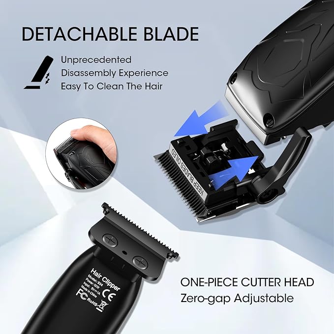 Hair Clippers for Men Professional, 7500Rpm Beard Trimmer, IPX6 Waterproof Electric Shavers 3 in 1 Hair Cutting Kit for Men, Cordless Barber Clipper Set with LED Display for Mens Gifts