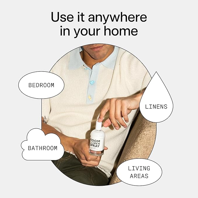 DedCool Room + Linen Spray | 01 Taunt | Luxurious Natural Linen & Fabric Spray | Non-Toxic, Essential Oil Infused | Home, Bedding, Couch, Closet, Bathroom Freshener | 3 fl oz