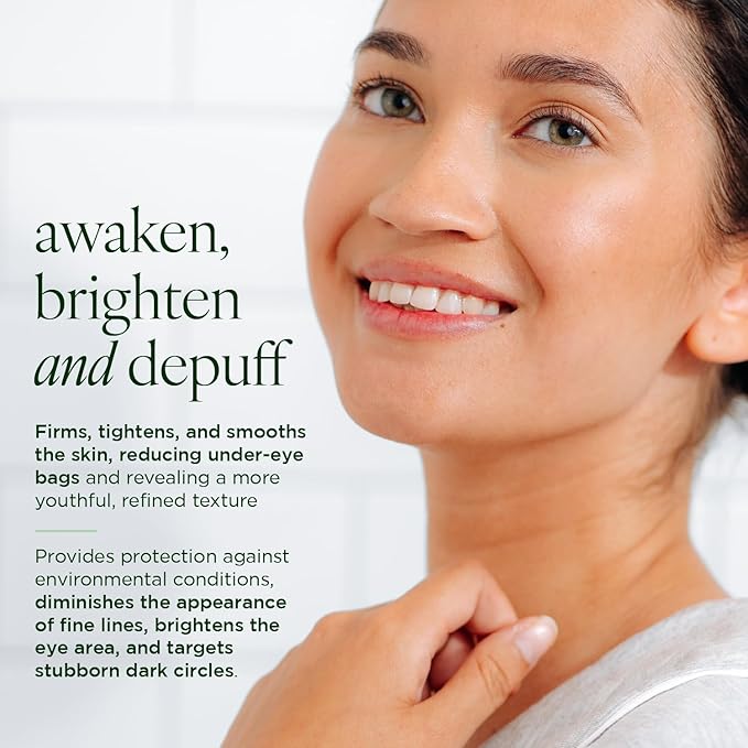 Tree of Life Facial Serum for Face - Skin Care Face Serums, Hydrating, Anti-Aging, Skin Care Duo Serums to Brightening Dark Spot, Smooth Dry & Sensitive Skins (Caffeine Eye Serum, 1oz)