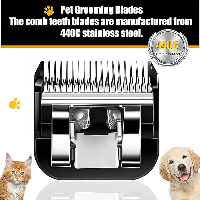 Dog Grooming Clipper Blades Replacement Compatible with Andis Dog Clippers,Most OsterA5, Wahl KM Series Pet Clippers (Black(10))
