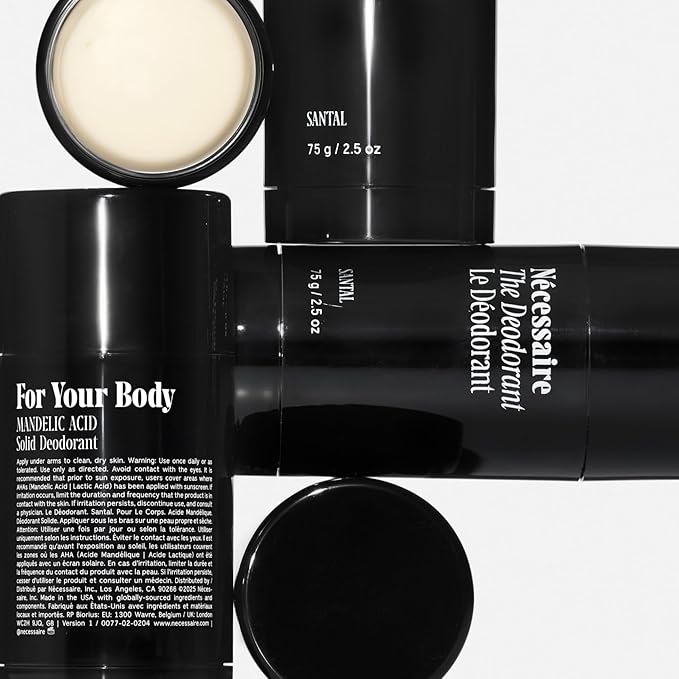 Nécessaire The Deodorant Santal | Natural Aluminum Free Deodorant For Women & Men. Extra Strength Treatment with Mandelic Acid. Free of Baking Soda, Ozokerite & Parabens (75 g/2.5 oz)