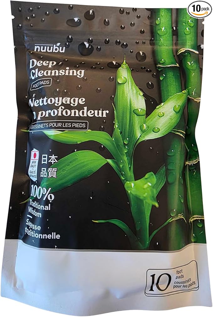 Nuubu | Deep Cleansing Foot Pads for Better Sleep & Foot Care | Premium Japanese Organic Feet Pads with Ginger Powder (Pack of 1 | 10 Pc)