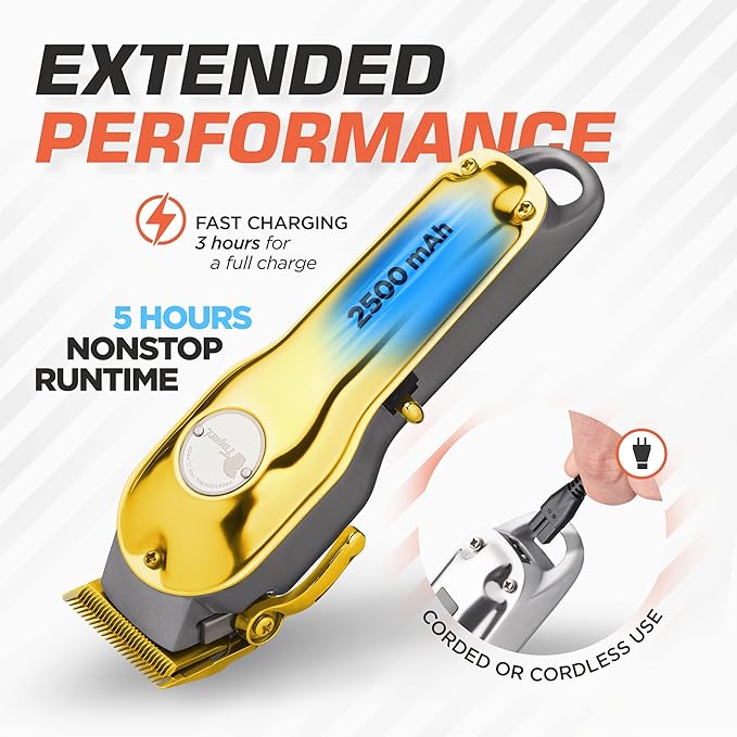 Fagaci Professional Hair Scissors & Hair Clipper with Extremely Fine Cutting, Hair Cutting Scissors Professional, Cordless Hair Clippers Set, Hair Shears, Barber Clippers Hair Cutting Shears