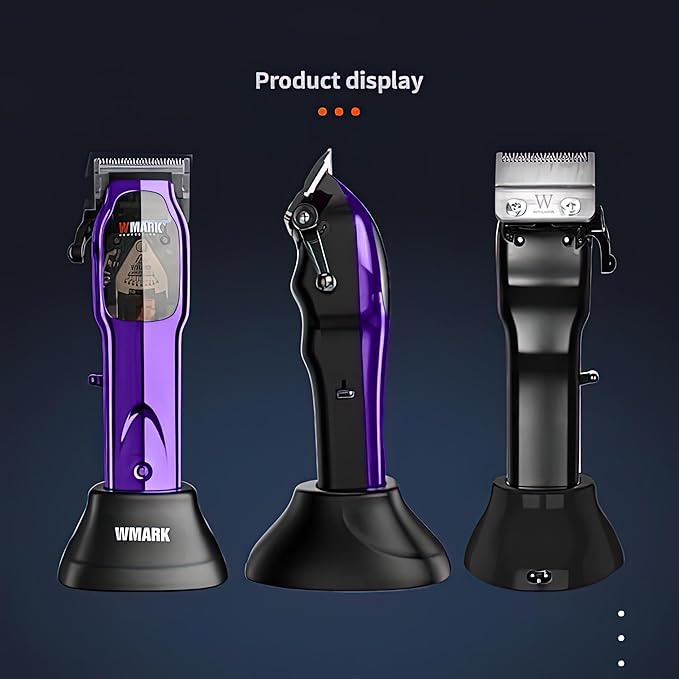 WMARK 2023 NG-9003 HighSpeed Professional Hair Clipper Microchipped Magnetic Motor10000 RPM 9V Motor with Charge Stand (NG-9003 Purple)