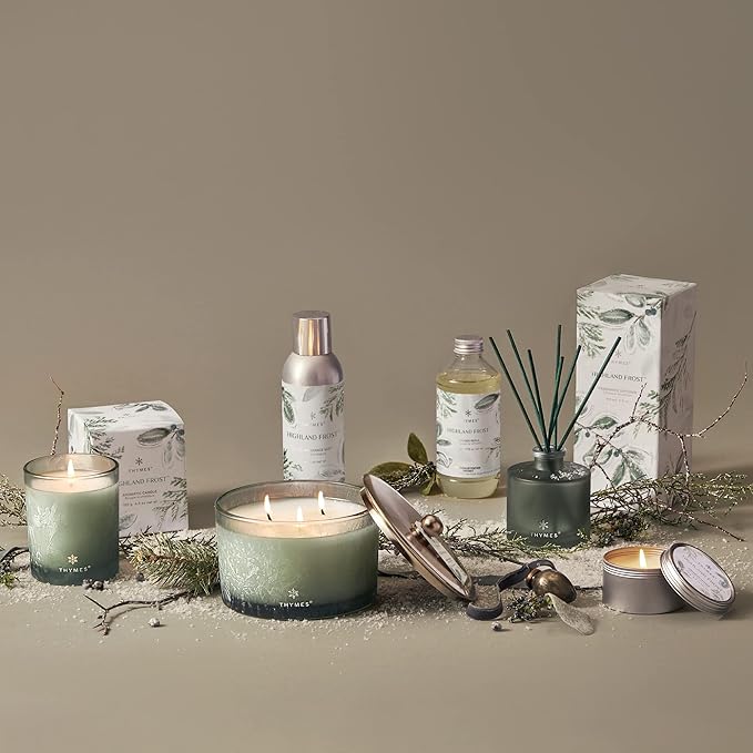 Thymes Reed Diffuser Oil Refill - Room Fragrance Oil - Flameless Home Fragrance - Highland Frost - 7.75 Oz