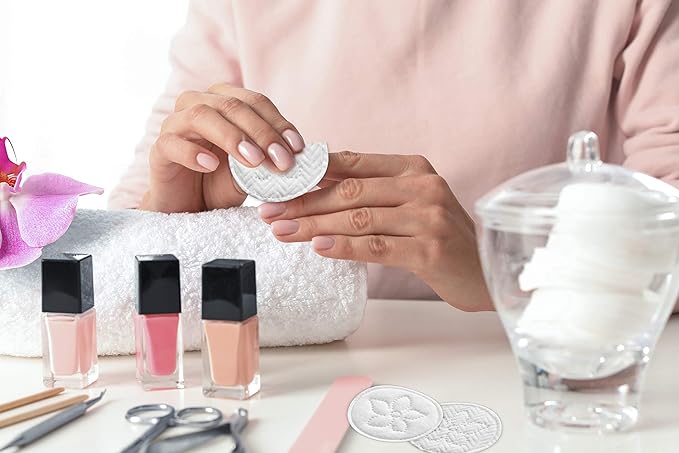 Premium 100% Cotton Rounds (100 Count) - Soft and Gentle Makeup Remover and Cleansing Pads for Face, Nail, and Personal Care - Absorbent, Textured, Lint-Free, and Hypoallergenic