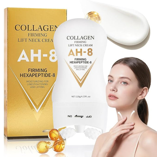 AH-8 Firming Neck Cream, Collagen Neck Cream for Tightening and Firming, Neck Tightening Cream, Moisturizing, Skin Care for Women and Men, Day and Night Use, 120g