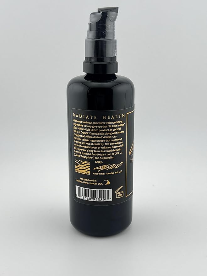 Alitura Gold Serum – Hydrating & Nourishing Facial Serum with Botanicals & Peptides – For a Radiant-Looking Complexion – 100ml