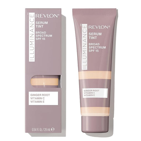 Revlon Illuminance Tinted Serum, Triple Hyaluronic Acid, Evens Out Skin Tone Over Time and Hydrates All Day, SPF 15, 117 Light Beige, 0.94 fl oz.