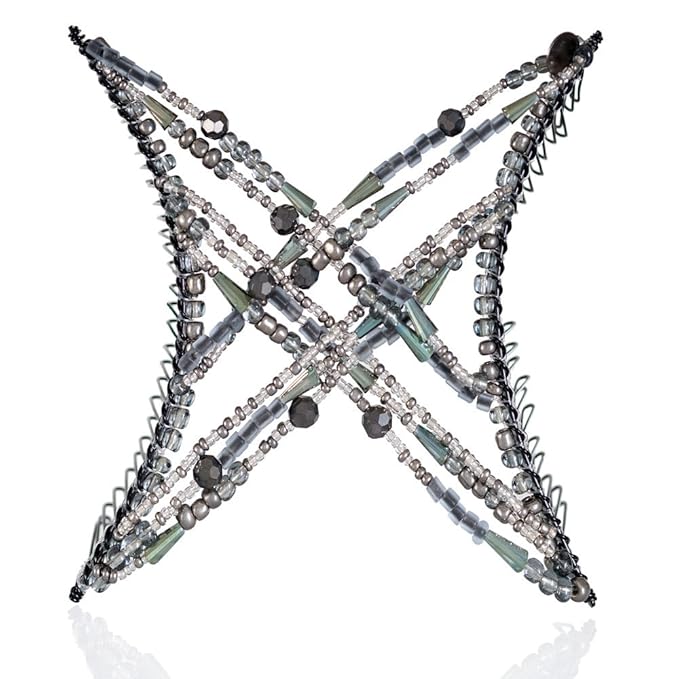 Stretchy Non-Slip Hair Clip for Thick, Wavy, Naturally Curly Hair - Put Your Hair Up in Seconds - Comfy UpDo, Ponytail, French Twist, Bun (Large, Storm Gray)