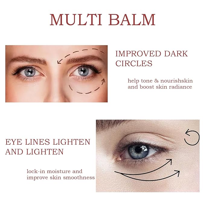 Calcium Volume Multi Balm, Wrinkle Core Stick, Collagen Moisturing Stick, Hydrating, Almond & Vitamin E for Lip Balm Eye Cream Neck. 2pcs