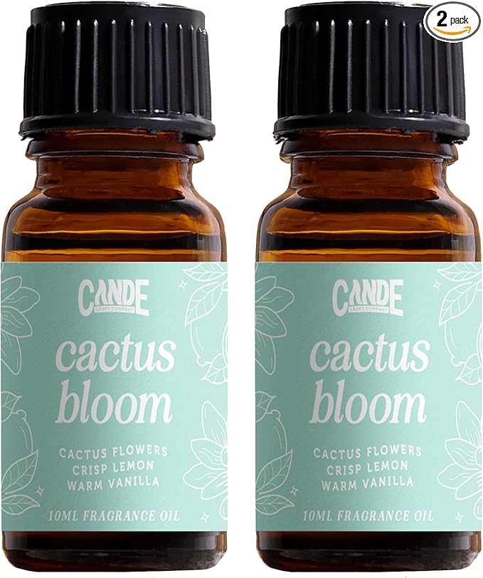 CANDECraftCo Premium Fragrance Oil – Diffuser Oils Fragrances Scented for Home, Candle Soap Making Supplies, Aromatherapy Blends for House (0.34 Fl Oz) (2-Pack, Cactus Bloom)