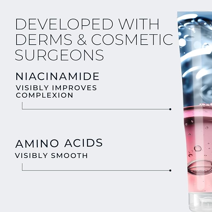 RoC Retinol Correxion Deep Wrinkle Serum Facial Cleanser with Niacinamide for Anti-Aging & Fine Lines, Makeup Remover, Ophthalmologist Tested Skin Care, 6 oz