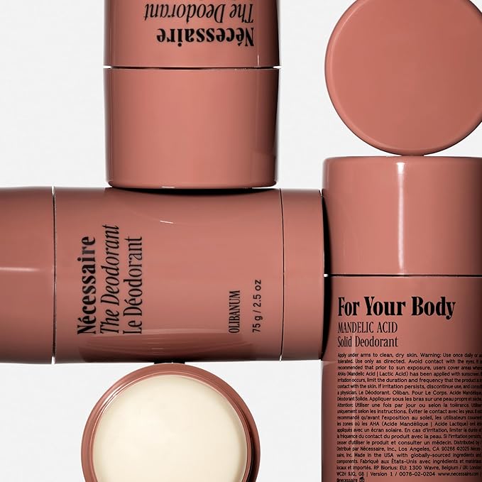 Nécessaire The Deodorant Olibanum | Natural Aluminum Free Deodorant For Women & Men. Extra Strength Treatment with Mandelic Acid. Free of Baking Soda, Ozokerite & Parabens (2x 75 g/2.5 oz)