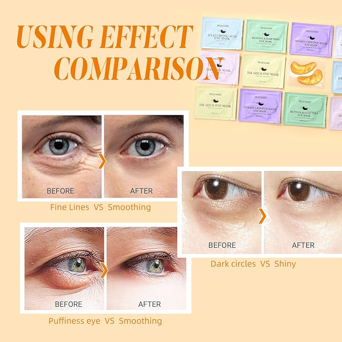 Under Eye Patches with Collagen and Hyaluronic Acid Eye Mask for Wrinkle,Dark Circles,Face Mask Skin Care Products 24 Pairs