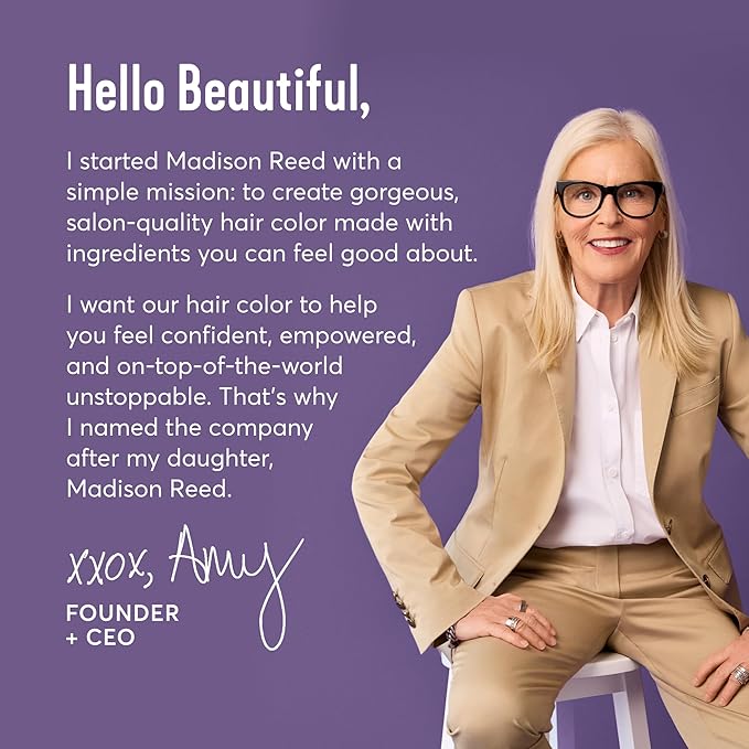 Madison Reed Radiant Hair Color Kit | 8.5NNA Dark Neutral Blonde (Lusia Blonde) 100% Maximum Gray Hair Coverage | Permanent Hair Dye for Resistant Grays | PPD-Free & Ammonia-Free | 2 Pack