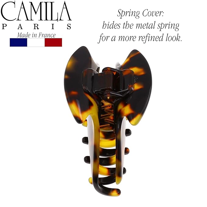 Camila Paris CP2470 French Hair Clip for Women, Small Handmade, Tokyo, Girls Hair Claw Clips Jaw Fashion Durable Styling Hair Accessories for Women, Strong Hold No Slip Grip. Made in France