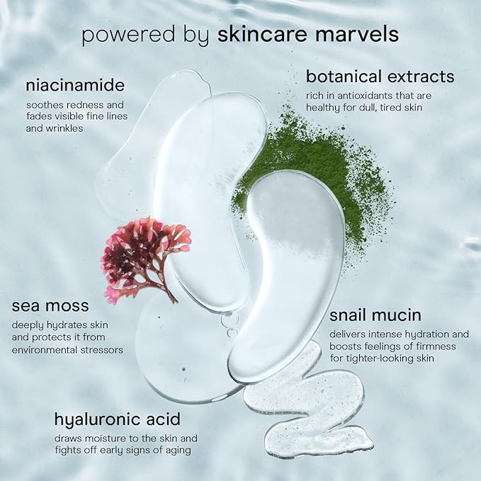Baebody Advanced Snail Mucin Under Eye Patches for Women & Men (6 Pairs) - Under Eye Masks for Dark Circles and Puffiness - With Niacinamide - Reduce Fine Lines and Wrinkles