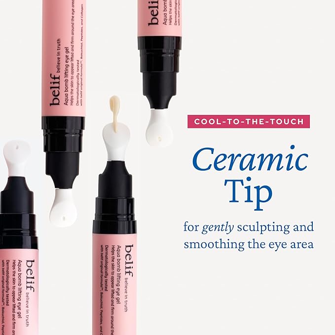 belif Aqua Bomb Lifting Eye Gel | Retinol + Collagen + Peptide for Firming & Plumping | Hyaluronic Acid for Glowy Hydration | Niacinamide for Dark Circles | Korean Skin Care