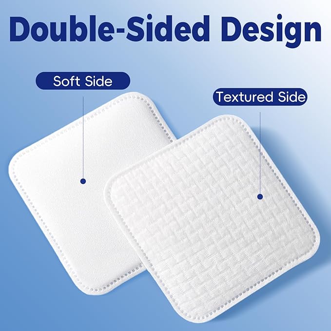 Premium Natural Pure Cotton Pads,Soft & Lint-Free Upgraded Edge Stitching Design Cotton Rounds for Face,Unique Three-Layer Structure, Ultra-Absorbent Makeup Remover Pads,for All Skin Types (100 Count)