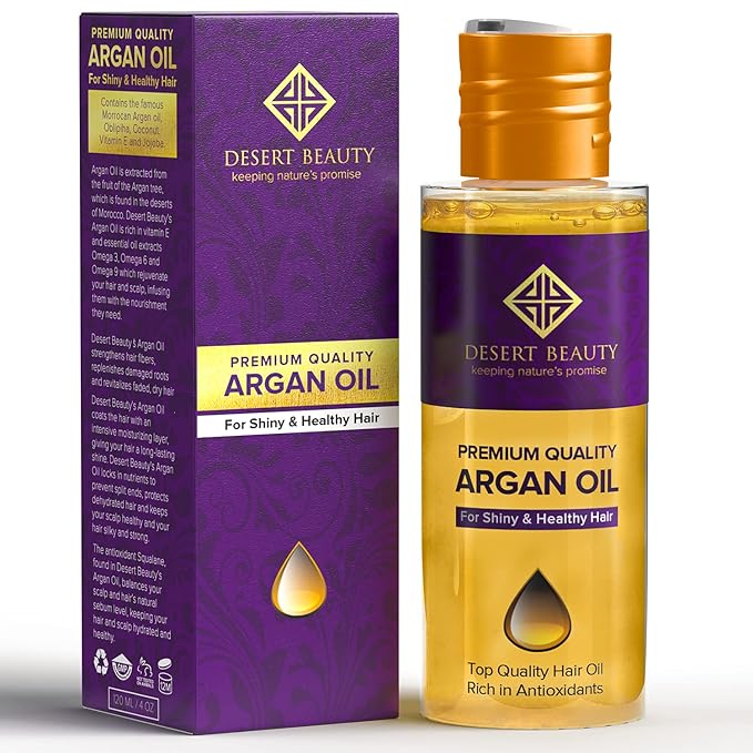 Argan Oil, 4 oz, Hair Oil Treatment for Dry Damaged Hair, Leave-in Conditioner, Hydrating, Strengthens, Natural, Cruelty Free