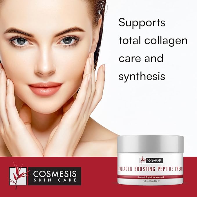 Collagen Boosting Peptide Cream - Total Collagen Care, Improves Firmness & Smoothness, Restores Youthful Appearance - 2oz by Cosmesis
