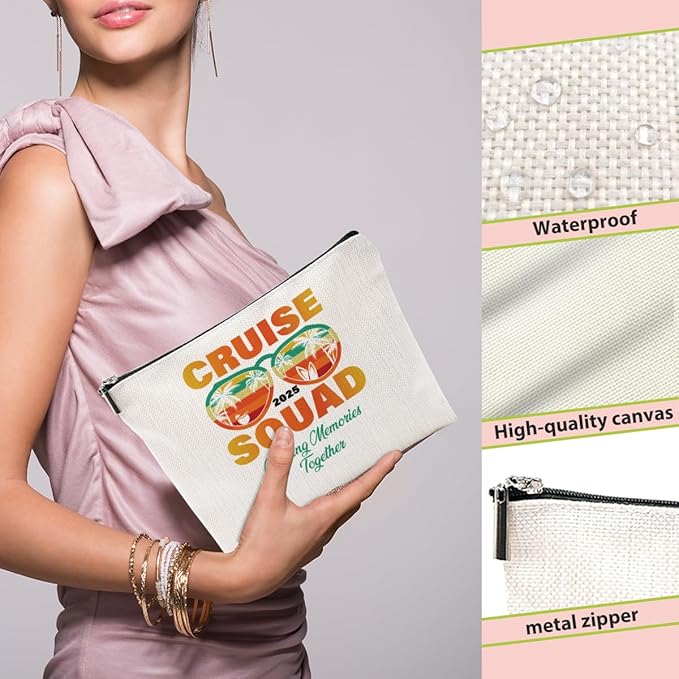 1 Pcs 3 Pcs 4 Pcs Makeup Bag, Girls Trip Gifts Favors Girls Weekend Gifts, Friendship Gifts for Women Bestie Bride