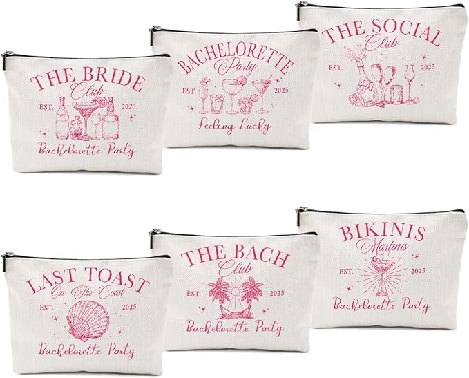 1 Pcs 3 Pcs 4 Pcs Makeup Bag, Girls Trip Gifts Favors Girls Weekend Gifts, Friendship Gifts for Women Bestie Bride