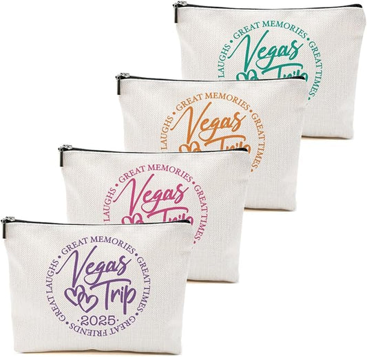 1 Pcs 3 Pcs 4 Pcs Makeup Bag, Girls Trip Gifts Favors Girls Weekend Gifts, Friendship Gifts for Women Bestie Bride