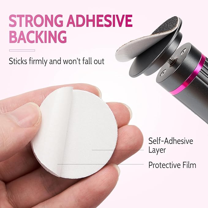 60pcs Replaceable Sandpaper Refill Discs for Electric Foot Callus Remover Hard Dry Dead Skin Remova(120 Grit 30pcs and 80 Grit 30pcs)