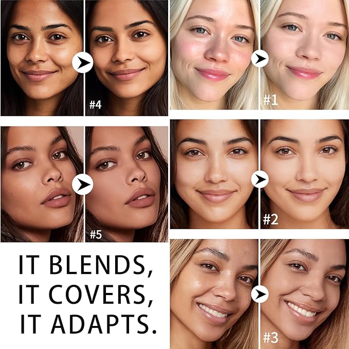 AKARY Blance Cover Cream Stick, Korean Portable Color Changing Foundation Stick, Hydrating Concealer Base Makeup, Dual-Ended with Brush, Portable Blur Pores Even Skin Tone for All Skin Types, #1 Fair