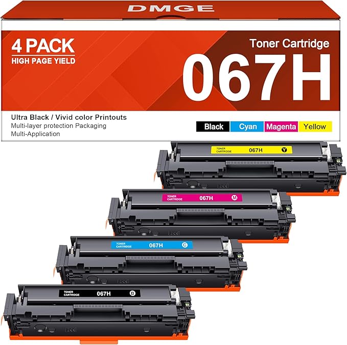067H 067 Toner Cartridge Set MF654Cdw MF656Cdw - High Yield Replacement for Canon 067, for Canon MF656cdw Toner Cartridges, for Color ImageClass MF656Cdw LBP632Cdw MF654Cdw MF653Cdw LBP633Cdw (4 Pack)