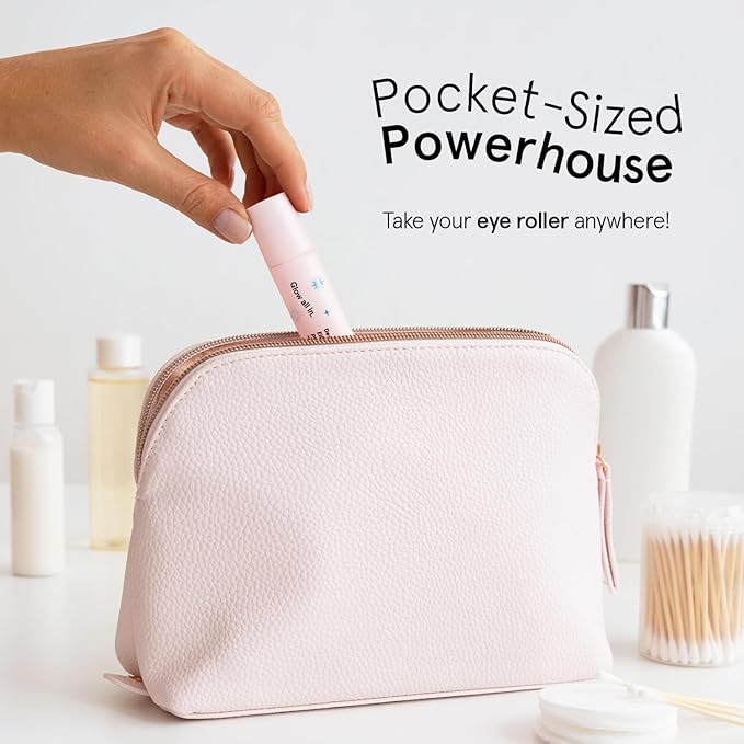 grace & stella Under Eye Brightener with Cooling Metal Rollerball - Ceramide & Caffeine Eye Cream for Puffy Eyes - Travel Size Toiletries - Vegan Skincare (15ml / 0.51floz)