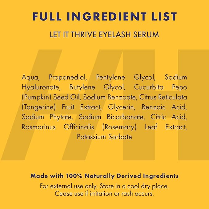 Handmade Heroes 100% Natural Eyelash Serum - Rosemary and Pumpkin Seed Oil for Fuller and Longer Looking Eyelashes, Lash Enhancing Serum for Natural Lashes, Extensions & Eyebrows