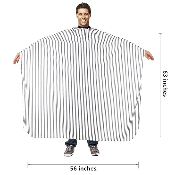 Barber Cape,Professional Salon Hair Cutting Cape,56x63 inches Large Hairdresser Cape for Haircut,Coloring,Makeup,Styling