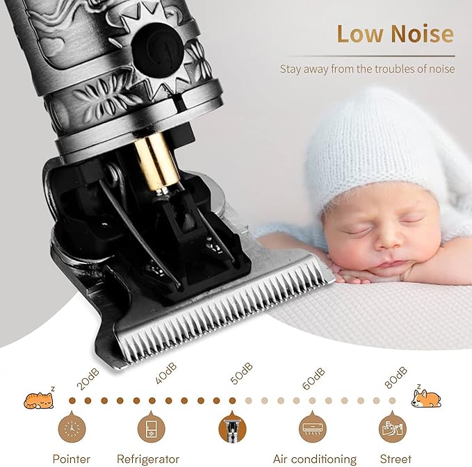 Hair Clippers for Men with Replacement Blade, Professional Hair Trimmer for Barber, T-Blade Edgers Clippers, Close-Cutting Trimmers, Cordless Clippers for Hair Cutting