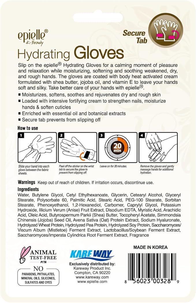 Epielle Hydrating Hand Mask 6 Pairs, Deep Moisturizing Gloves for Dry, Cracked Hands, Self Care Gifts for Women, Spa Kit, Stocking Stuffers, Thanksgiving Essentials