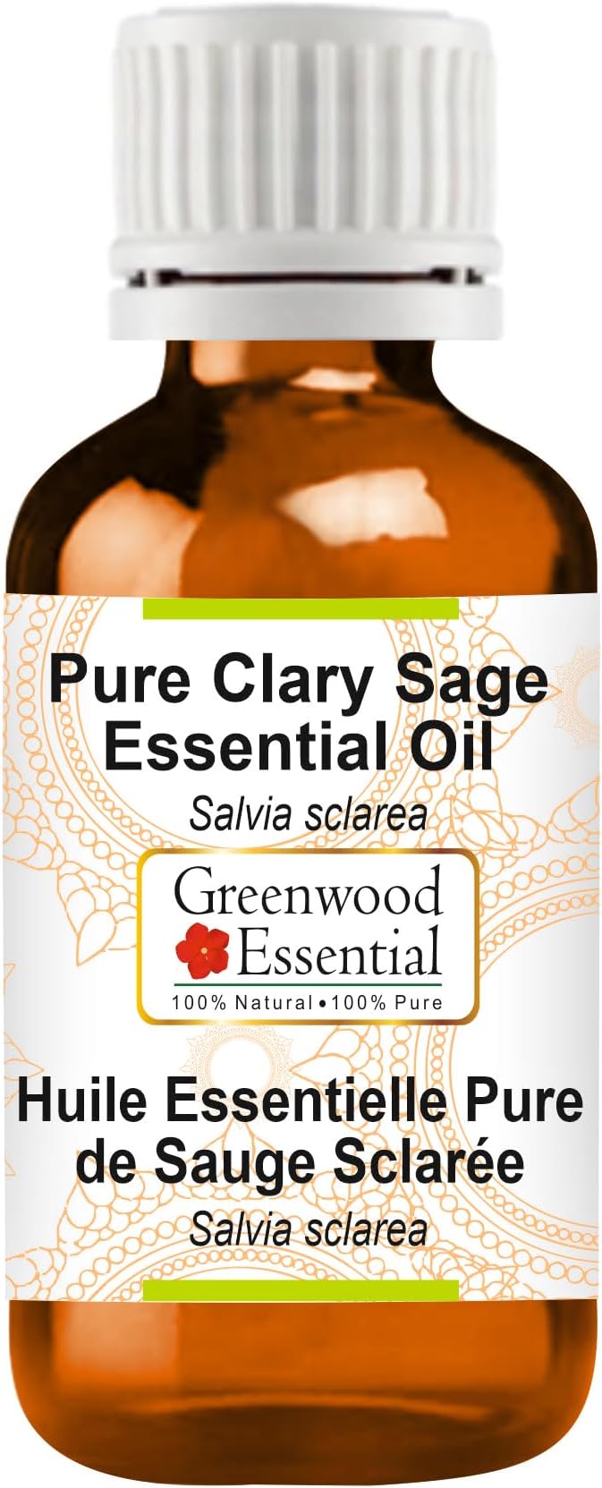 Greenwood Essential Pure Clary Sage Essential Oil (Salvia sclarea) Steam Distilled 100ml (3.38 oz)