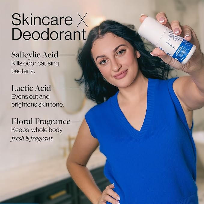 Be Bodywise Deodorant Roll on. Aluminum Free, Alcohol Free. With AHA BHA, Lactic Acid, Mandelic Acid. Prevents Odor, Reduces Pigmentation. Probiotic Toner for Women. Floral Scent. 1.7 Oz